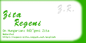 zita regeni business card